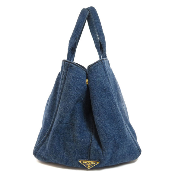 Prada Canapa Tote Denim Bag - Picture 2 of 9